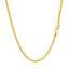 14k Yellow Gold Round Wheat Chain - 2.1mm
