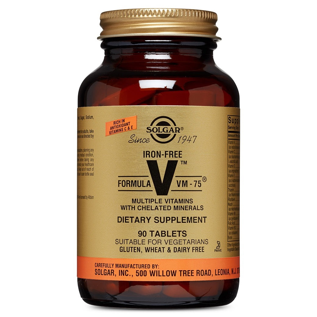 Solgar Fórmula VM-75 Sin Hierro, 90 Tabletas - Multivitamínico Premium