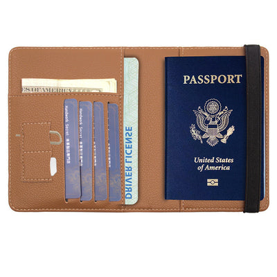 Funda de Pasaporte Multifuncional Antirrobo de PU