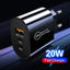 USB+2PD Type-C Mobile Phone Charger Multi Port Travel Charging Head - Korvel