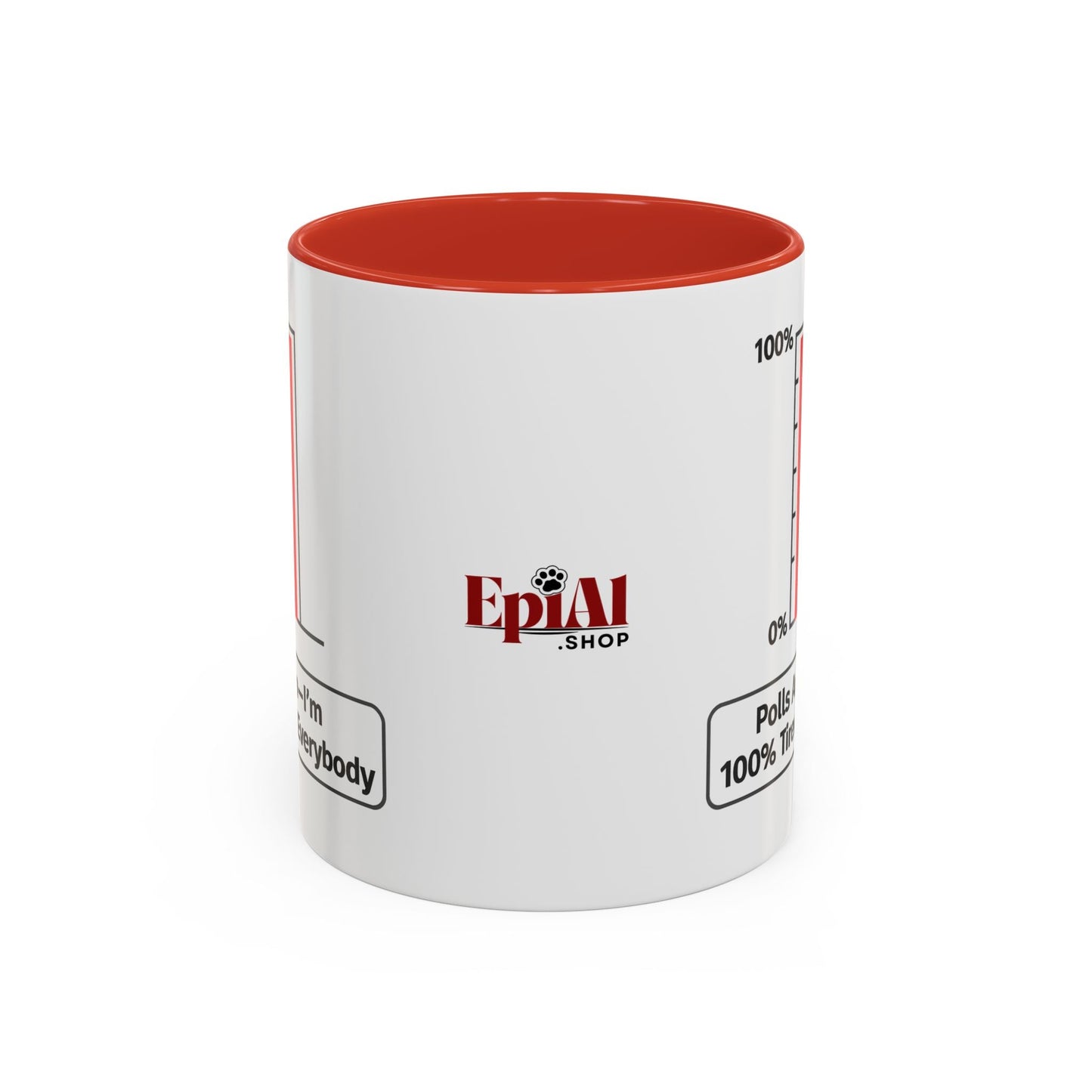 Taza de Parodia Política - 100% Cansado de Todos