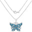 4.81 Carat London Blue Topaz Butterfly Pendant in Sterling Silver