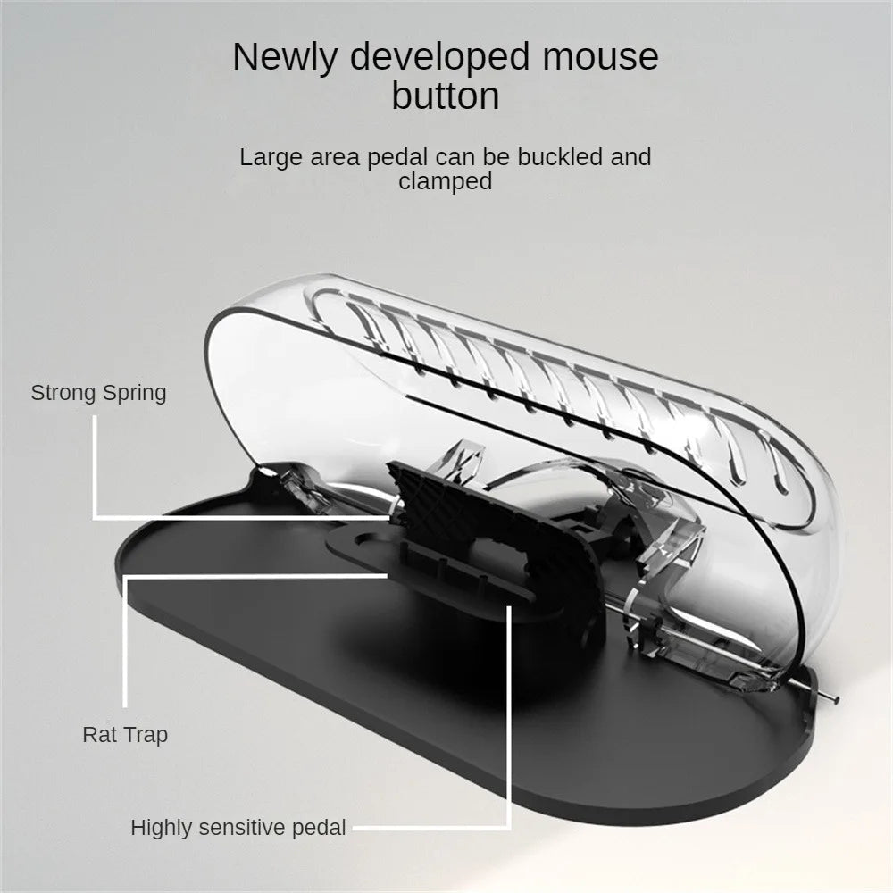 Catch Mice Mouse Artifact Transparent Upper Cover Increase Thickening Highly Sensitive Ully Automatic Large Space Design - Korvel