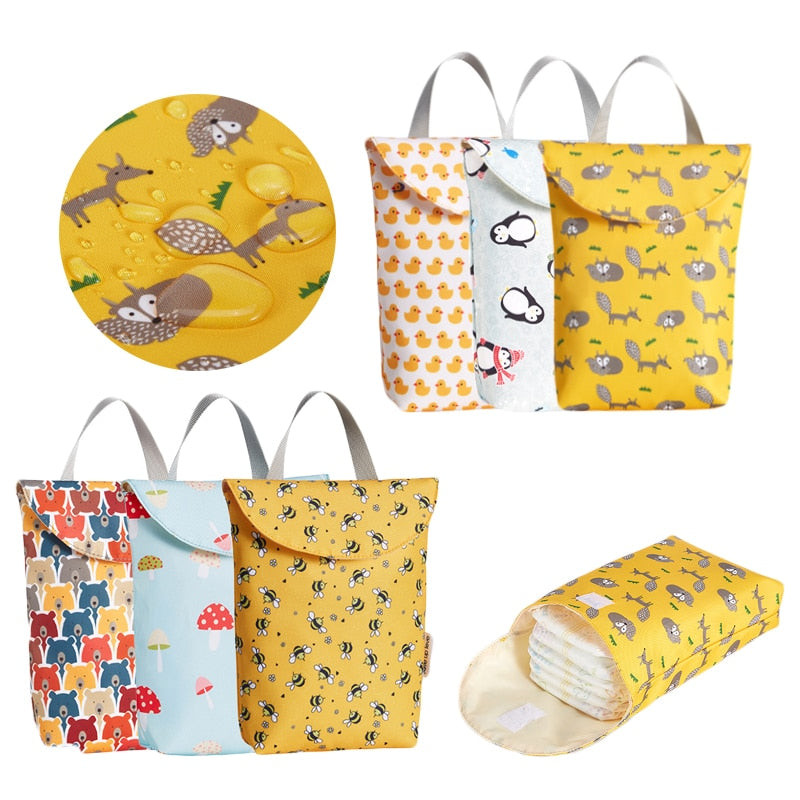 Bolsa Organizadora de Pañales Impermeable Multifuncional para Bebés