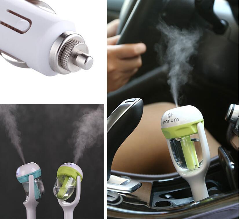 Car charger Humidifier Mini Air Purifier Aroma Diffuser Auto Air Freshener Aromatherapy - Korvel