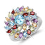 Bague de fiançailles en argent sterling .925 de 3,70 carats avec pierres multiples