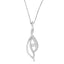 Collier Pendentif Twist Ouvert Cascade Espira en Or Blanc 10K Accentué de Diamants
