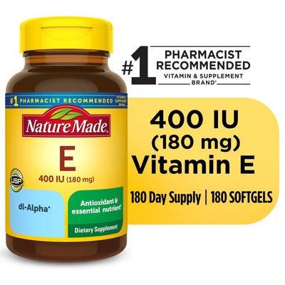 Nature Made Vitamin E Softgels, 180 Mg