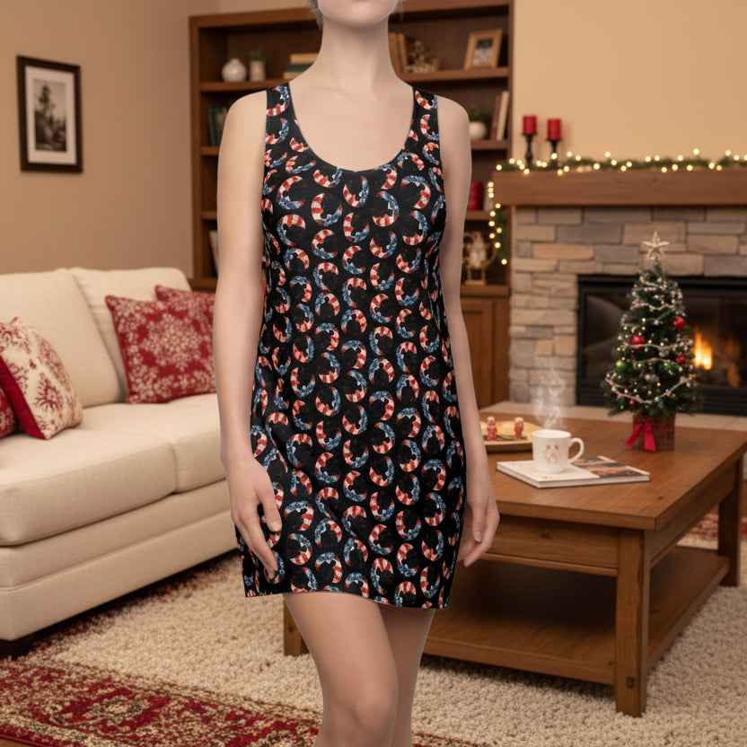 Stars & Stripes Crescent Racerback Dress