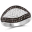 0.50 Carat Genuine Champagne and White Diamond Ring in Sterling Silver