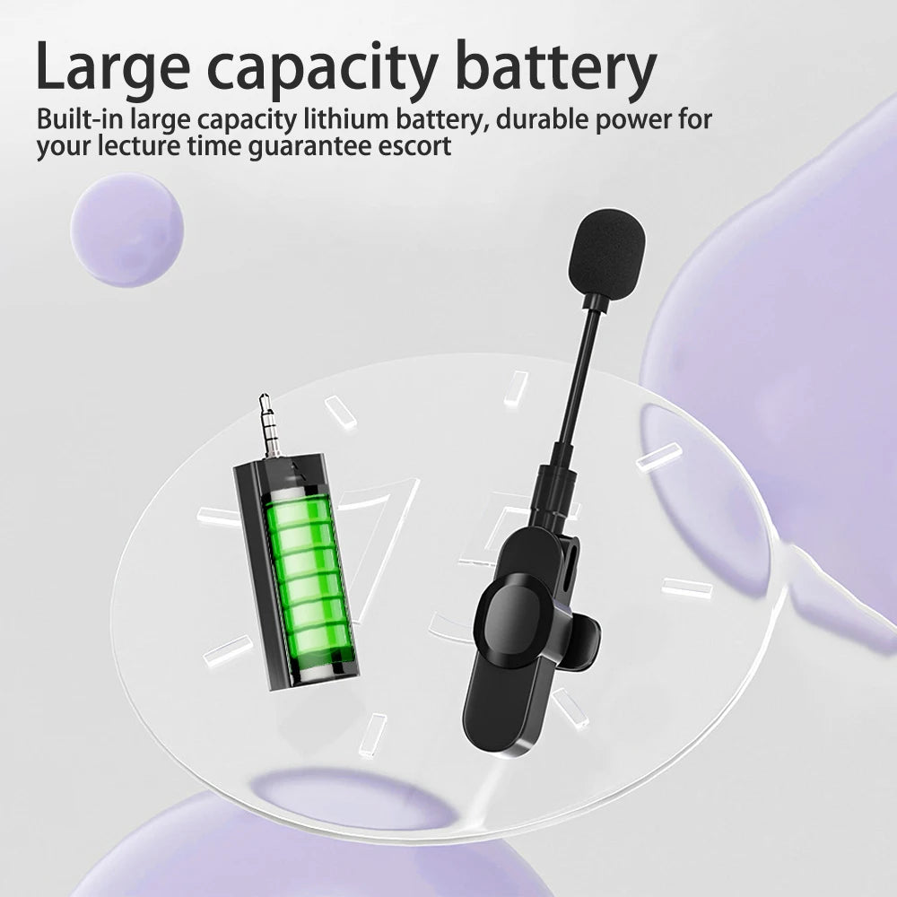 K35D Wireless Microphone 3.5mm Collar style Teacher Classroom Bee Amplifier Extended Video Receiver - Korvel