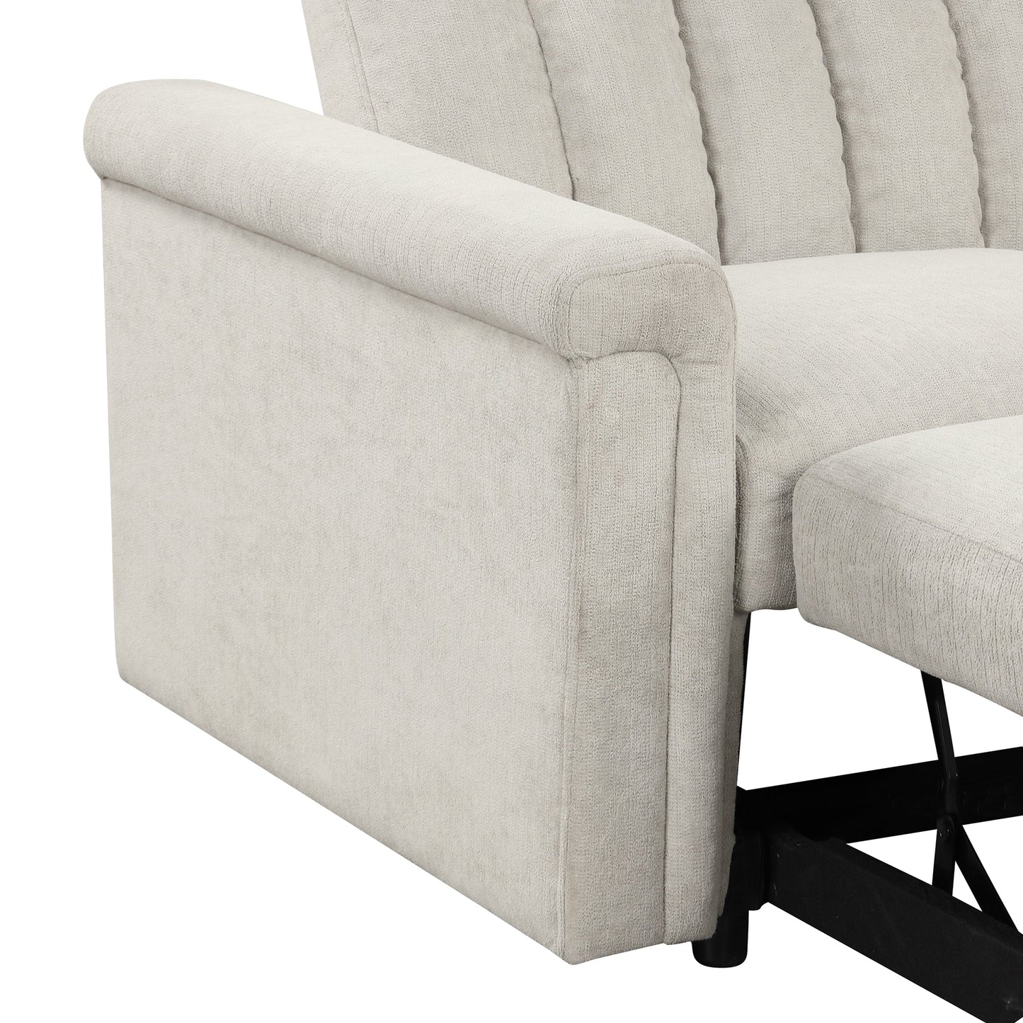 U_STYLE Convertible Soft Cushion Sofa Pull Bed ,for Two People to Sit On - Korvel