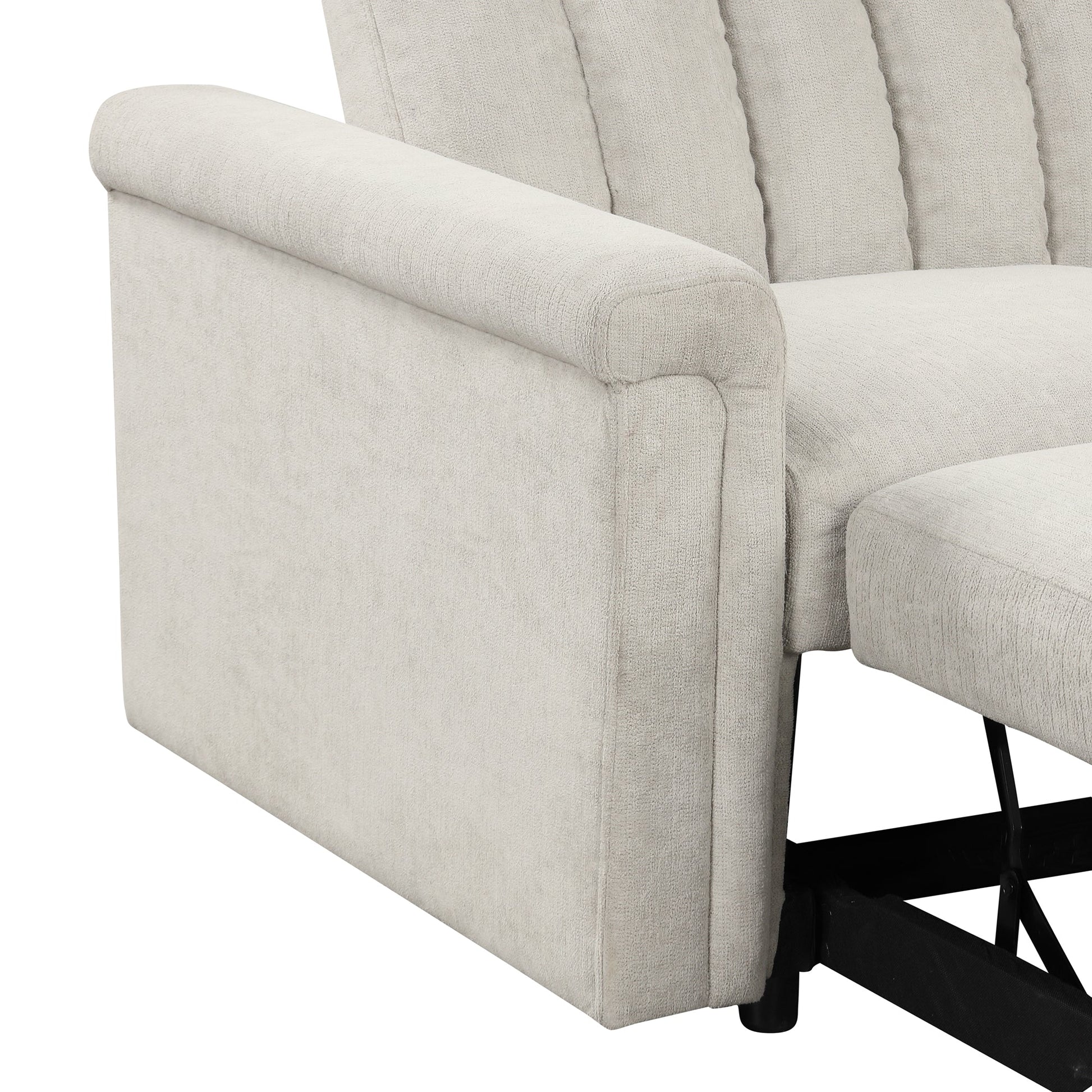 U_STYLE Convertible Soft Cushion Sofa Pull Bed ,for Two People to Sit On - Korvel