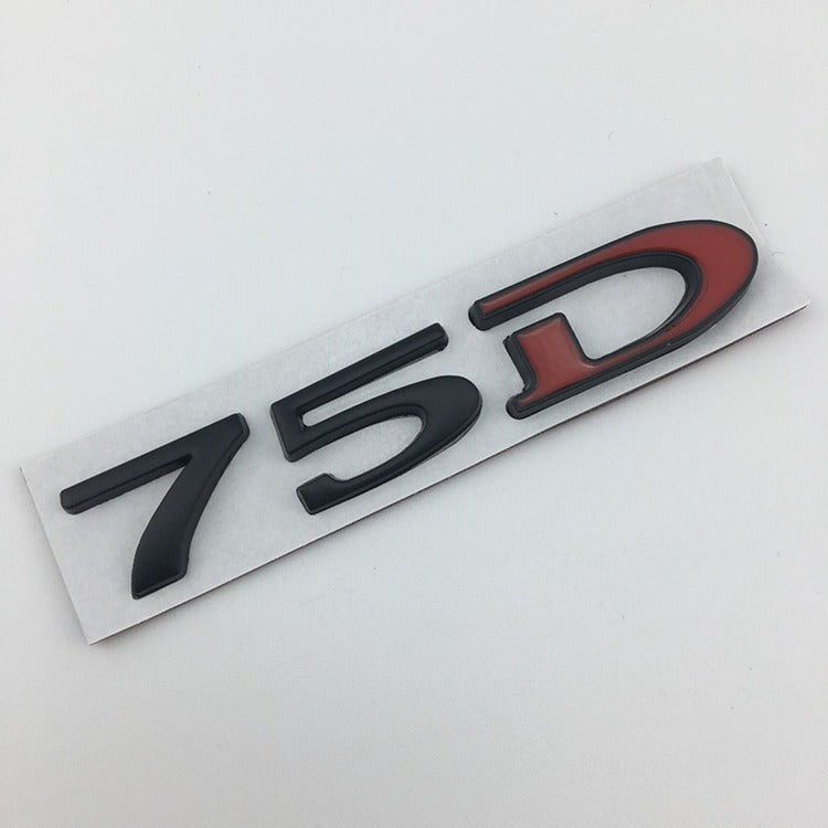 Premium Metal Tail Label Sticker for Tesla Models