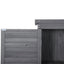 Wooden Garden Shed 3-tier Patio Storage Cabinet Outdoor Organizer Wooden Lockers with Fir Wood (Gray Wood Color -Shutter Design) - Korvel