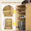 Shoe Storage Cabinet with Adjustable Plates Natural doors - Korvel