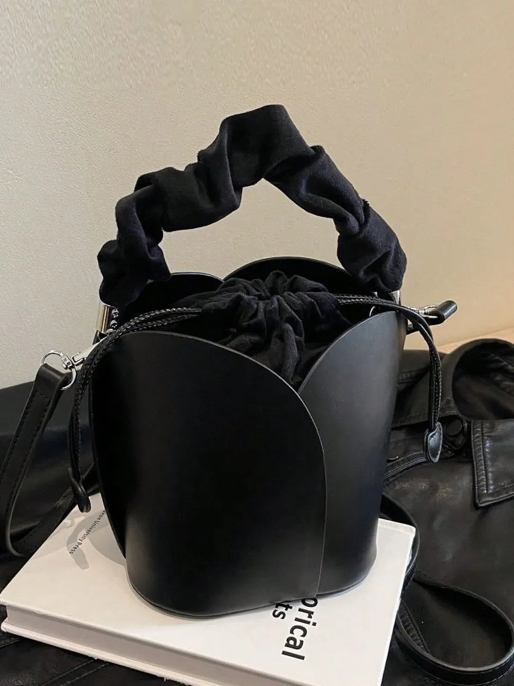Premium PU Leather Drawstring Bucket Bag