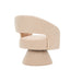 Fauteuil pivotant en tissu teddy nude