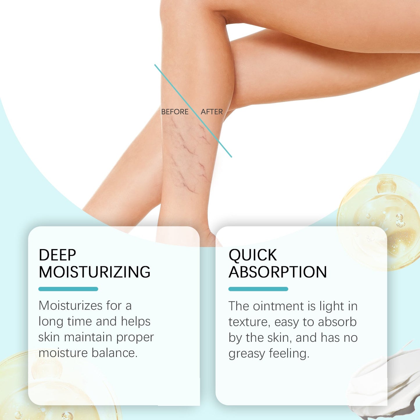 Crema para el Cuidado de las Piernas para Hidratación y Comodidad Diaria
