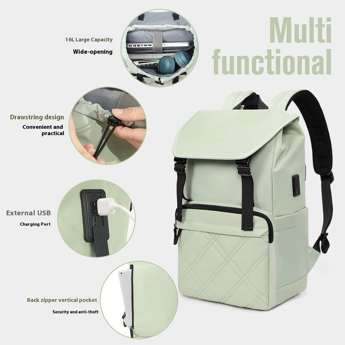 Lightweight Schoolgirl's Travel Backpack with Large Capacity