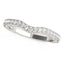 14k White Gold Antique Style Milgrained Curved Diamond Ring