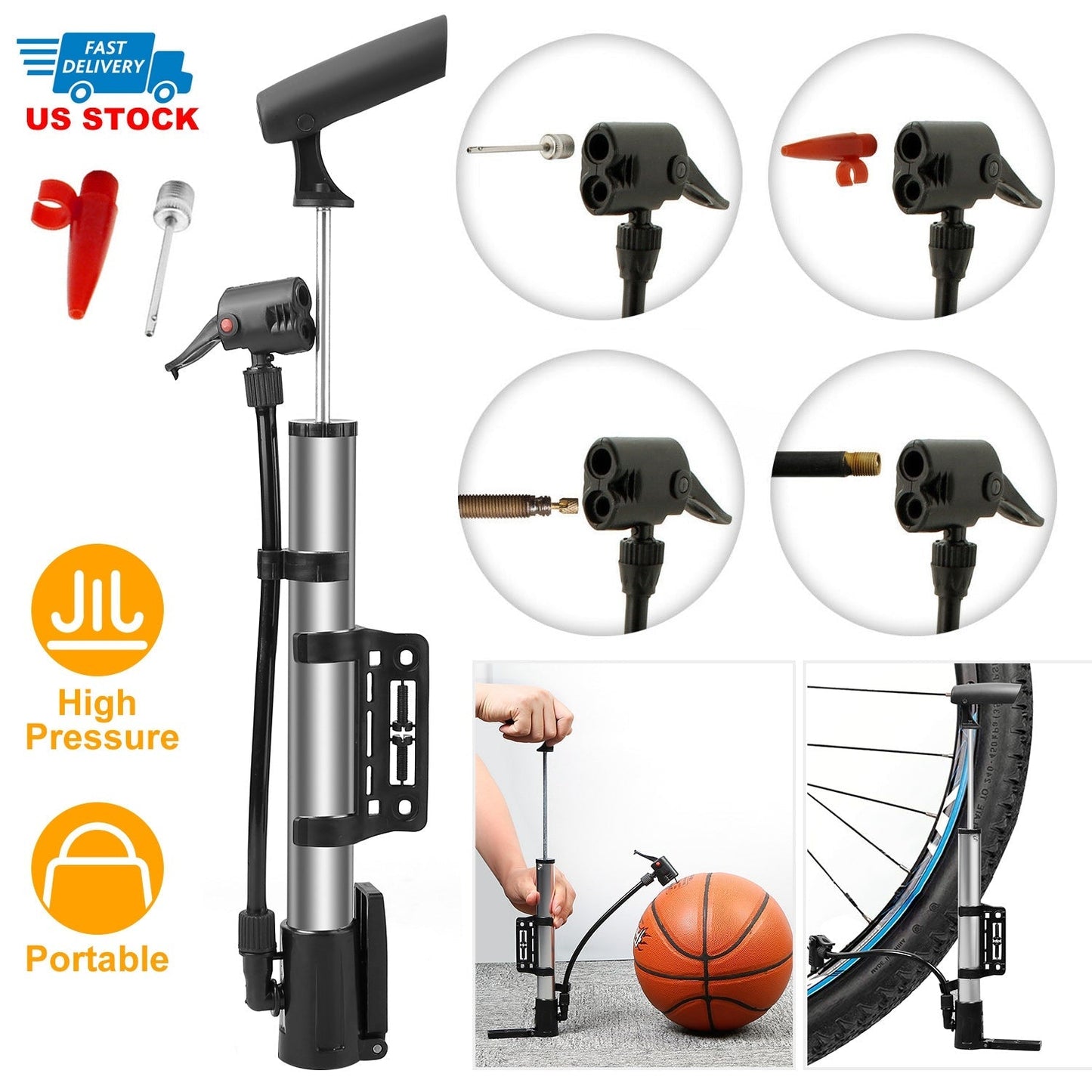 GBruno Compresseur Portable pour Pneus de Vélo