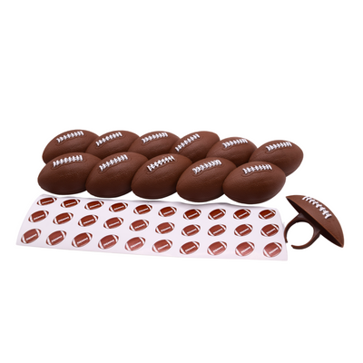 Oasis Supply Football Cupcake Rings & Stickers Set - 54 Pieces