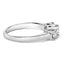 Anillo de Compromiso de Diamante Creado en Laboratorio de 3 Piedras en Oro Blanco de 14K - Talla 7