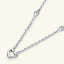 Collar de Corazón de Moissanita en Plata de Ley 925