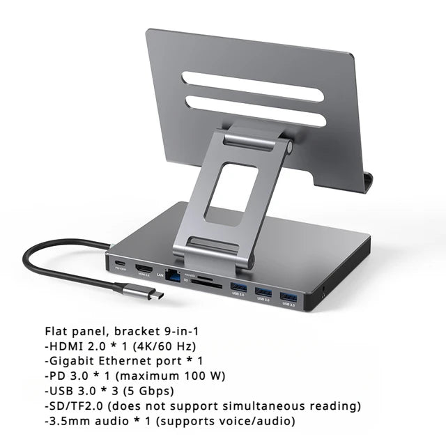 4K/60Hz USB 3.0 Splitter Hub with Gigabit Ethernet Port
