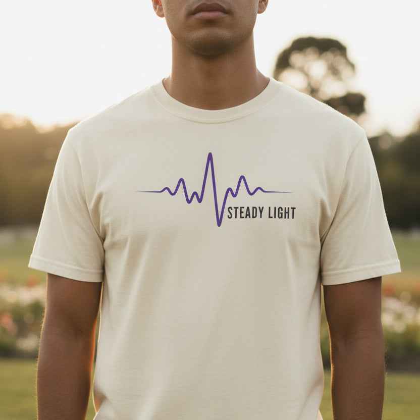Steady Light EEG Wave T-Shirt - Minimalist Awareness Tee