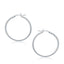 Aros de Aro Pulidos de Oro Blanco de 14k - 30 mm