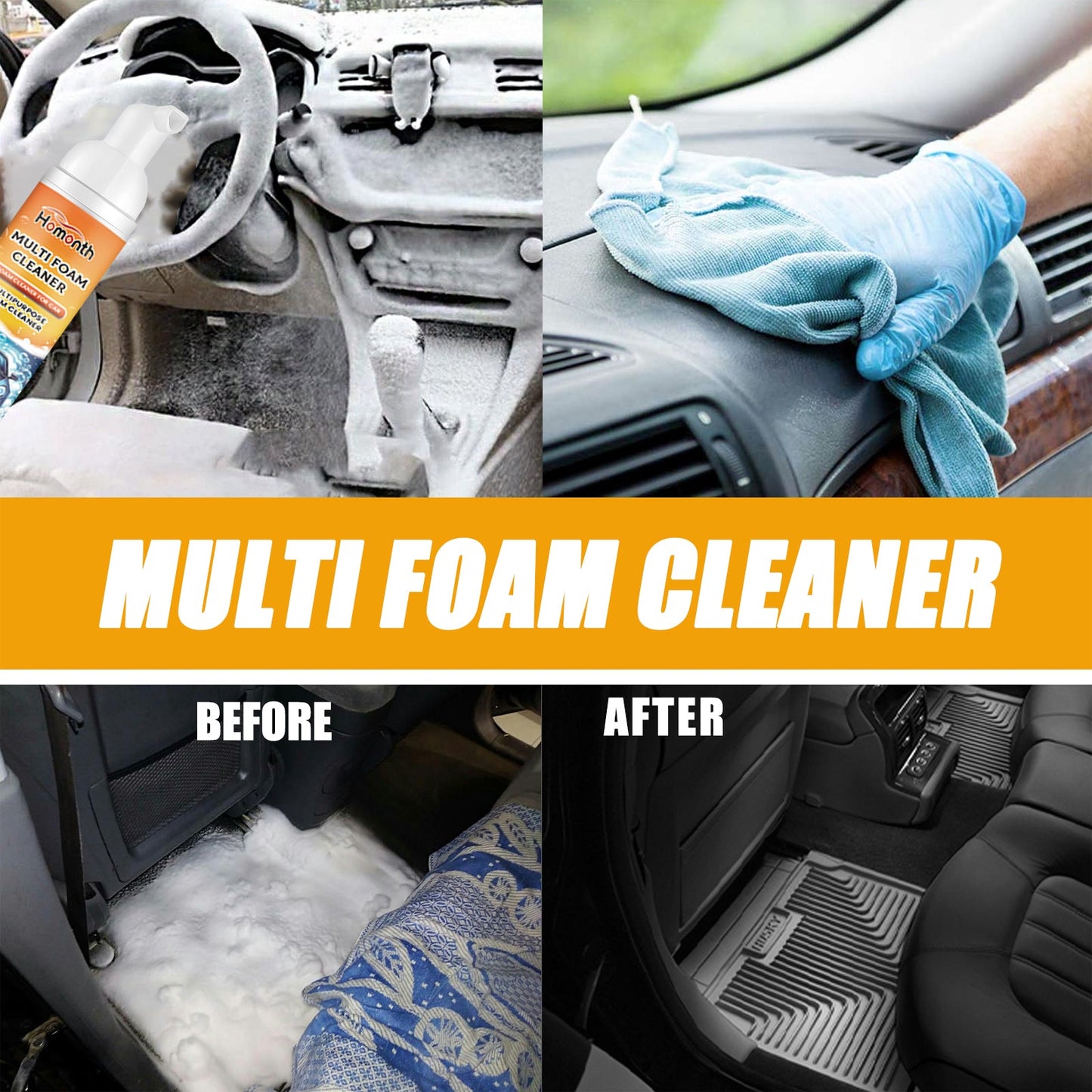 Premium Multi-Purpose Foam Cleaner for Vehicle Interiors
