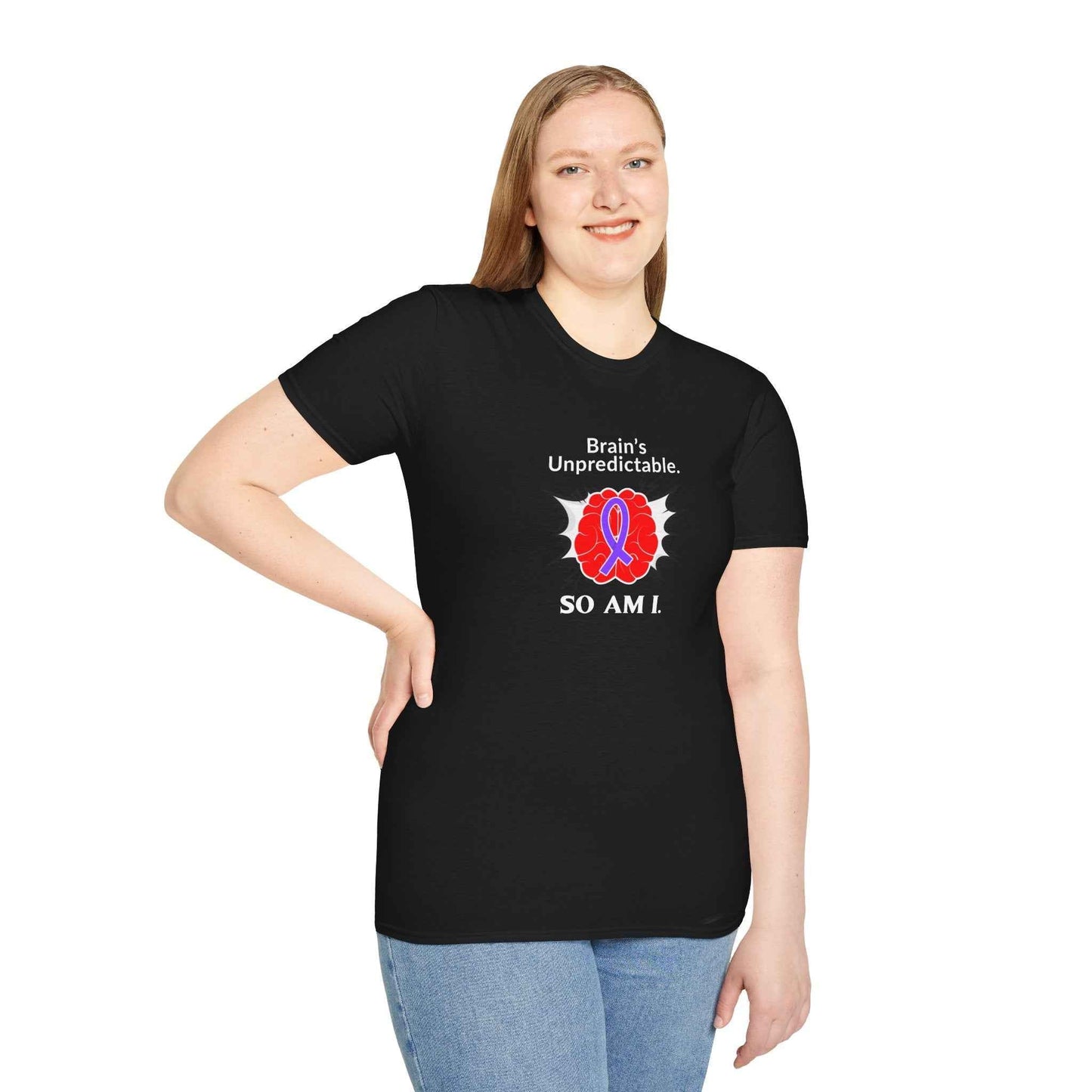 L'imprévisibilité du cerveau. Moi aussi. – T-shirt de sensibilisation à l'épilepsie