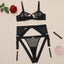 Elegant Mesh Garter Belt Set for Women