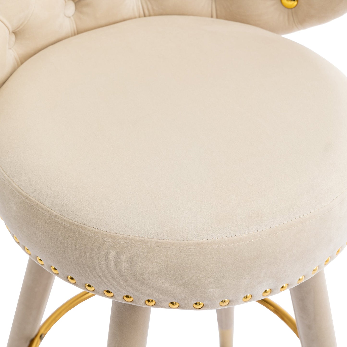 Conjunto de 2 taburetes de bar a altura de mostrador COOLMORE - Beige