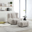 Sillón Puff Esponjoso con Espuma Viscoelástica y Otomana