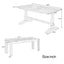TREXM 3-piece retro dining table, rectangular stand table, and 2 4-person wooden stools (made of natural wood) - Korvel