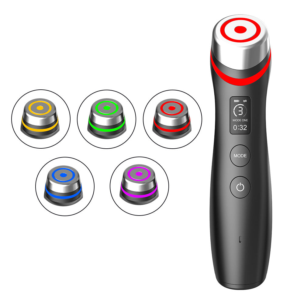 Microcurrent vibration massager red blue light water light pore beauty device - Korvel