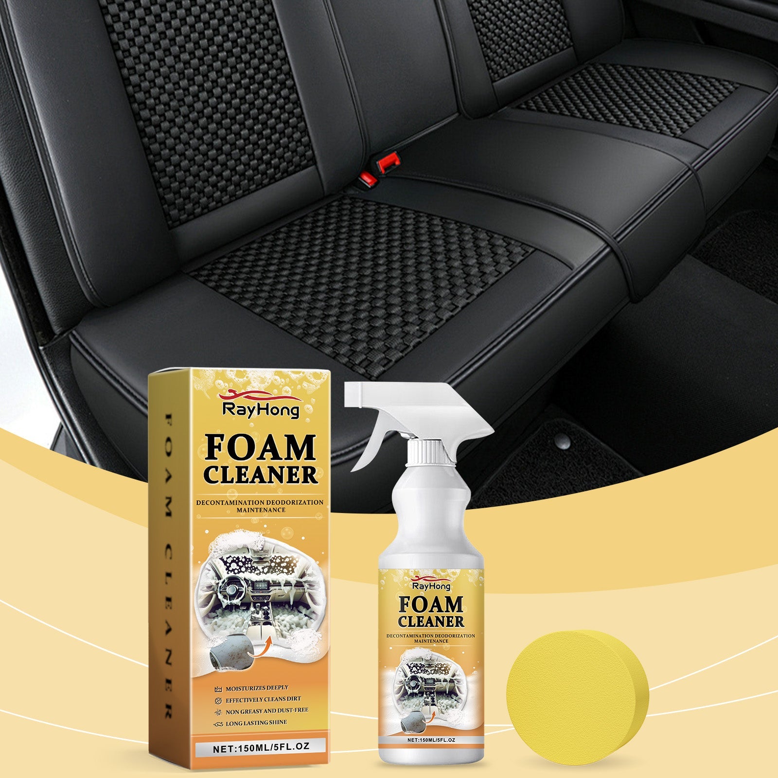 Car Multi-Purpose Foam Cleaner Interior Seat Instrument Panel Car Paint Maintenance Foam Cleaner - Korvel