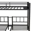 Twin over Twin & Twin Bunk Beds for 3, Twin XL over Twin & Twin Bunk Bed Metal Triple Bunk Bed, Black - Korvel