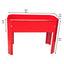 Mini Elevated garden bed, metal elevated outdoor flowerpot box, suitable for backyard and terrace, large flowerpot Red + Steel - Korvel