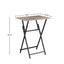 Rustic Brown and Black Folding Dining Tray Table
