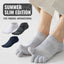 1 pair Pure Cotton Five Finger Short Socks Men Sweat Absorbent Antibacterial Breathable Mesh Boat Socks Running Sports Toe Sock - Korvel