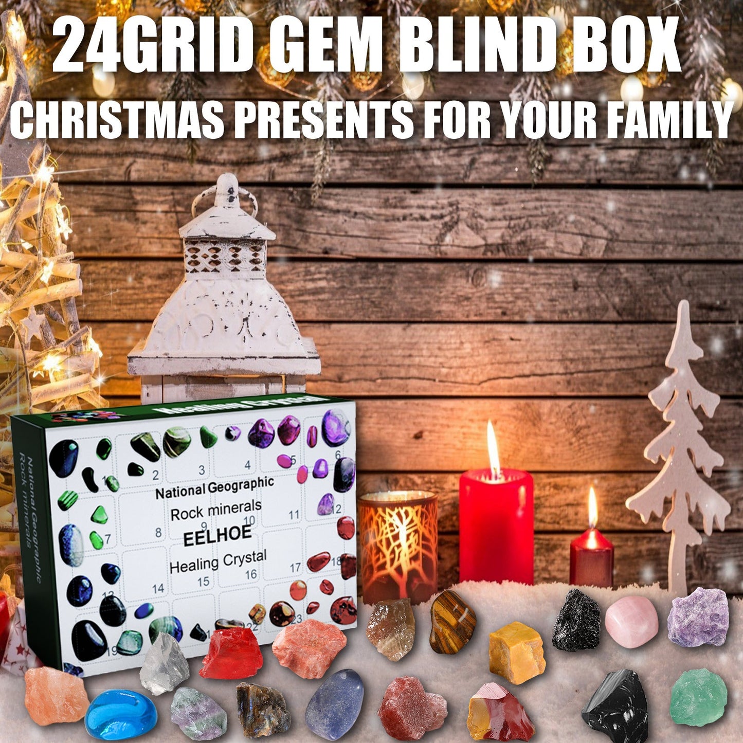 Boîte Surprise 24 Compartiments - Cadeau de Noël Vert