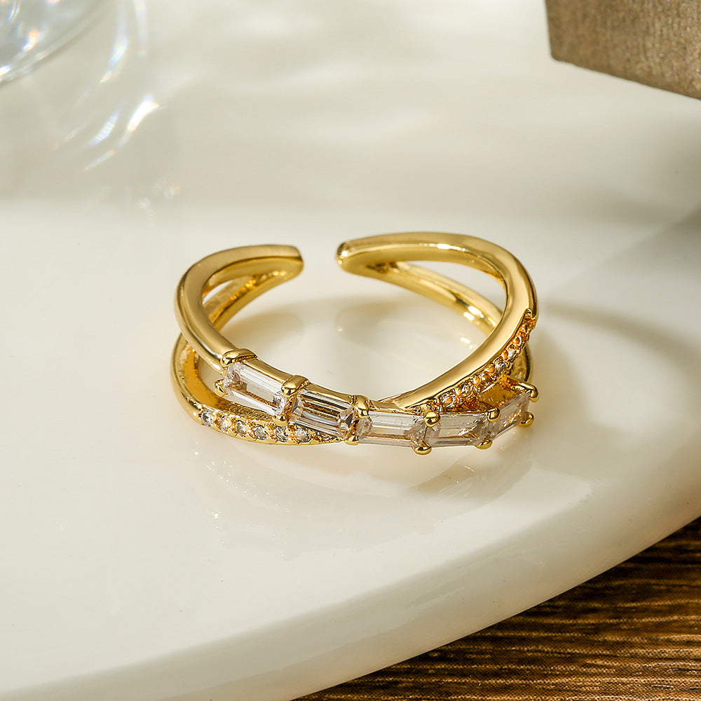 Geometric Open Ring - Women's Fashion Jewelry