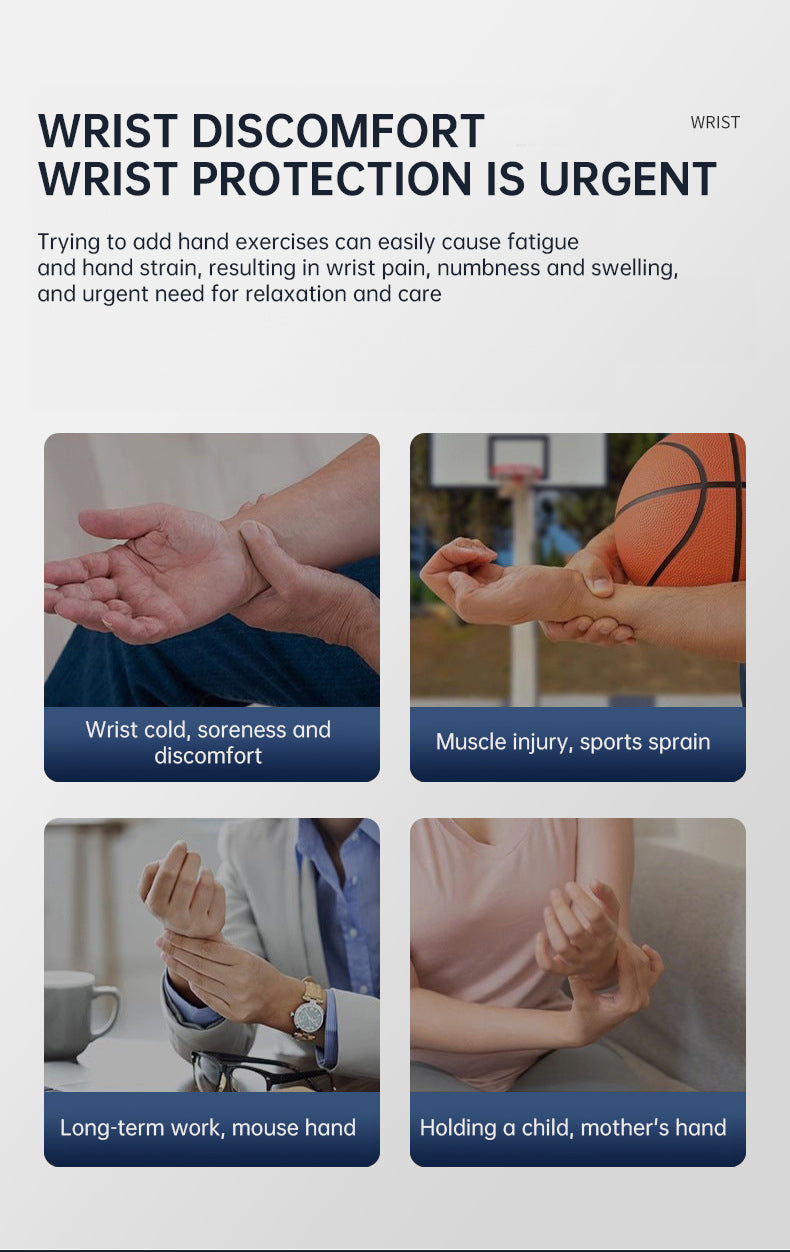 EMS Smart Tendon Sheath Hand Heating Wristband with Hot Compress and Massage Function - Korvel