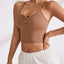 Ribbed Half Button Cropped Active Cami - Korvel