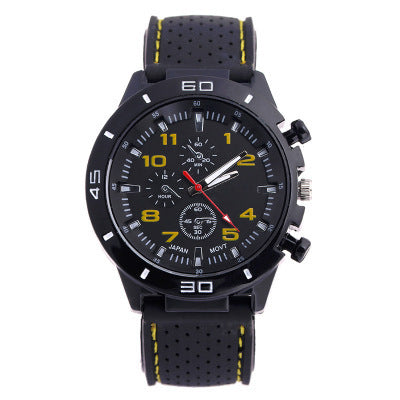 Rubber Fashion Sports Men's Watch Car Line Strap Silicone Student Watch - Korvel