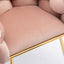 Luxury modern simple leisure velvet single sofa chair bedroom stool manicure table back chair pink set of 2 - Korvel